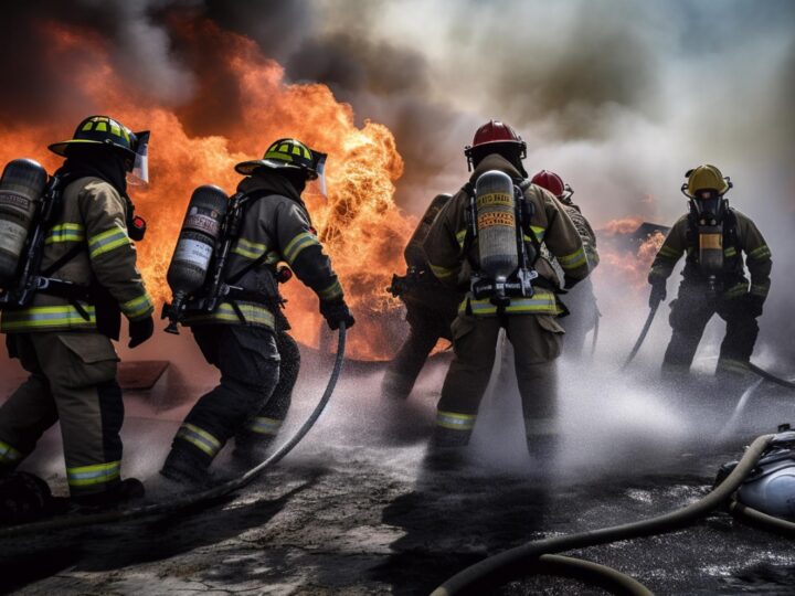 Interwencja straży pożarnej przy pożarze poddasza w Sterławkach Małych