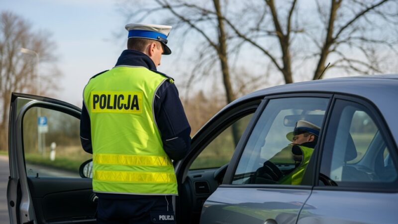 Śnieżne zatory na drogach: Policja interweniuje w sprawie pijanego kierowcy