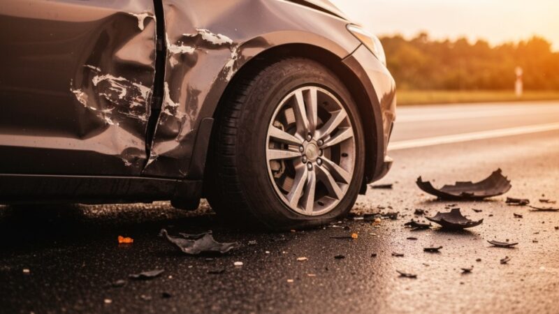 Cysterna w rowie po próbie uniknięcia zderzenia z dzikim zwierzęciem