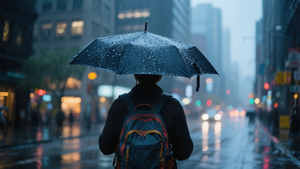 Silne opady deszczu i gołoledź w Giżycku – ostrzeżenie drugiego stopnia
